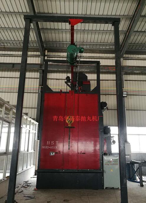 發往外蒙古的雙吊鉤式3710拋丸機安裝完畢